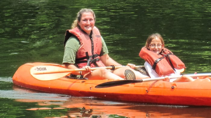 Kayaking on the pond