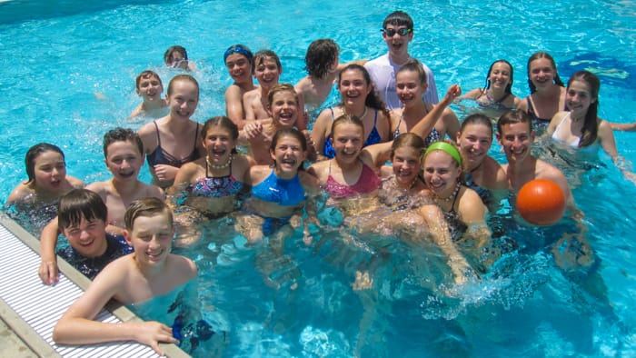 Group of kids in pool