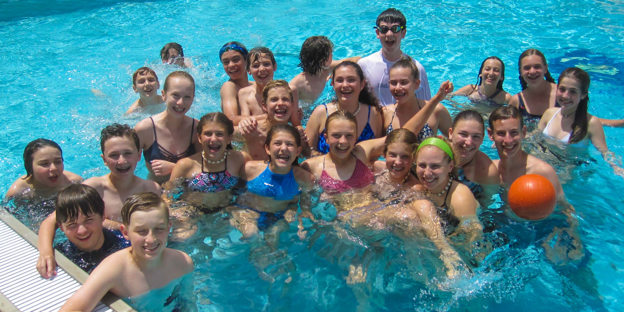 Group of kids in pool